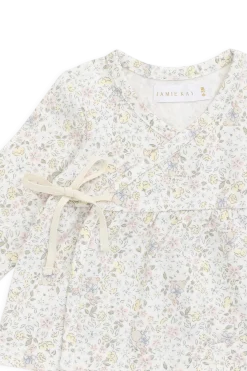 Organic Cotton Petal Wrap Top-Cottage Garden