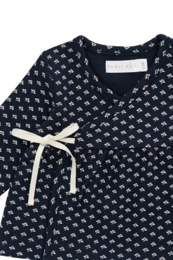 Organic Cotton Petal Wrap Top - Lisa Petite Indigo