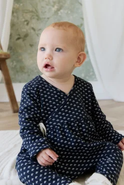 Organic Cotton Petal Wrap Top - Lisa Petite Indigo