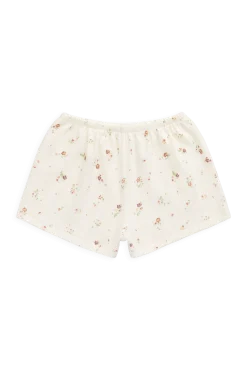 Organic Cotton Pointelle Anais Short - Eloise Egret