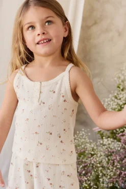 Organic Cotton Pointelle Anais Short - Eloise Egret