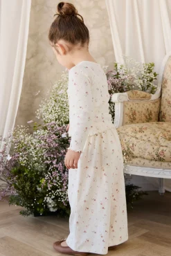 Organic Cotton Pointelle Carine Cardigan - Eloise Egret