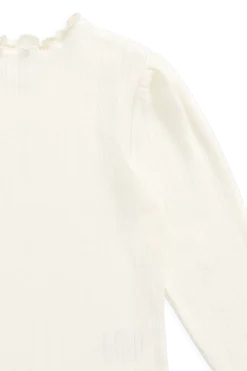 Organic Cotton Pointelle Eliane Top - Parchment