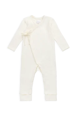 Organic Cotton Pointelle Estelle Onepiece - Parchment