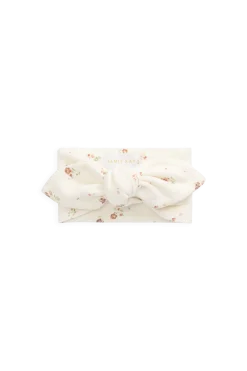 Organic Cotton Pointelle Headband - Eloise Egret