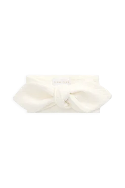 Organic Cotton Pointelle Headband - Parchment