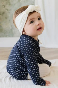 Organic Cotton Pointelle Headband - Parchment