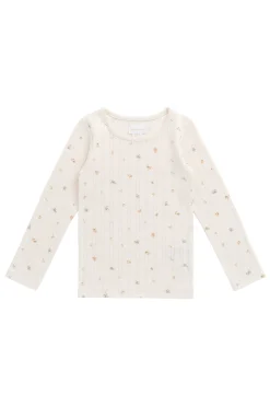 Organic Cotton Pointelle Long Sleeve Top - Sweet Magnolia Simple