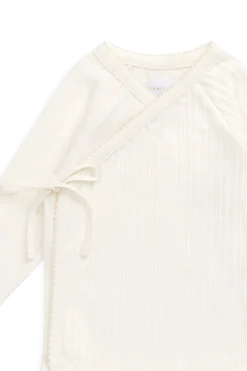 Organic Cotton Pointelle Marina Bodysuit - Parchment