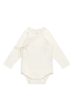 Organic Cotton Pointelle Marina Bodysuit - Parchment