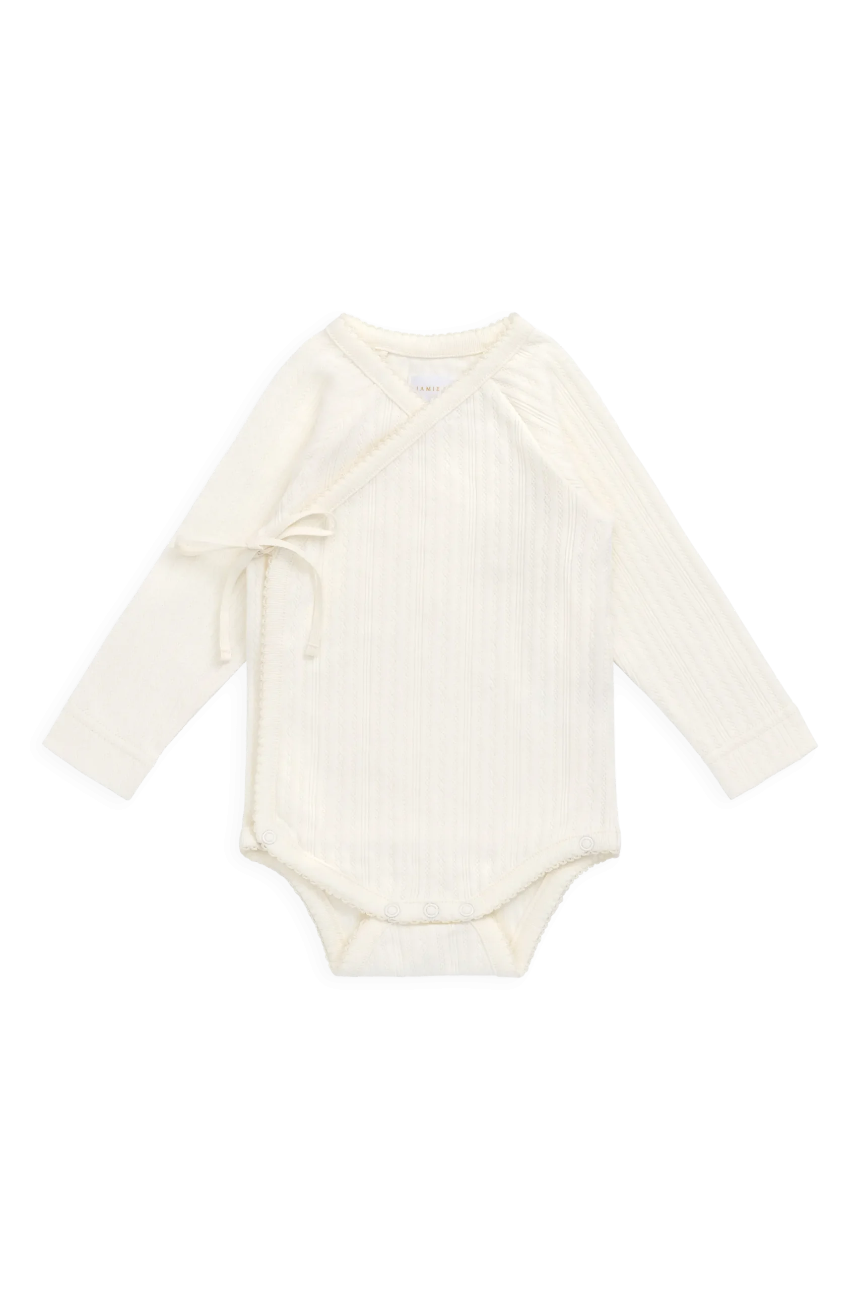 Organic Cotton Pointelle Marina Bodysuit - Parchment