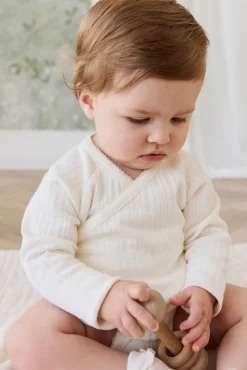 Organic Cotton Pointelle Marina Bodysuit - Parchment
