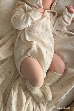 Organic Cotton Pointelle Marina Bodysuit - Sweet Magnolia Simple