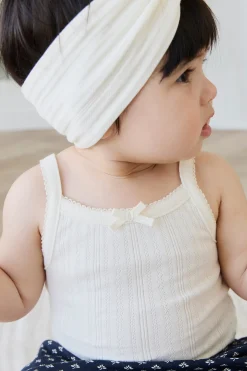 Organic Cotton Pointelle Singletsuit - Parchment