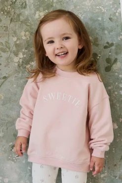 Organic Cotton Rhea Sweatshirt - Cloud Pink Sweetie