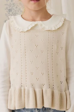 Organic Cotton Rib Adelaide Top - Parchment