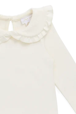 Organic Cotton Rib Adelaide Top - Parchment