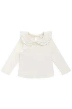 Organic Cotton Rib Adelaide Top - Parchment