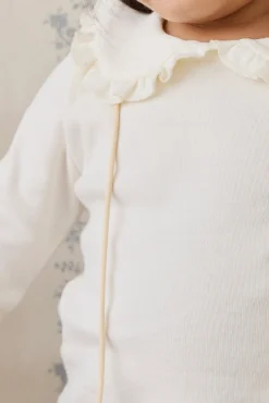 Organic Cotton Rib Adelaide Top - Parchment