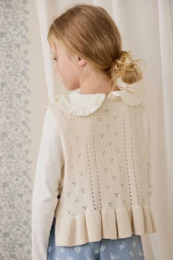 Organic Cotton Rib Adelaide Top - Parchment