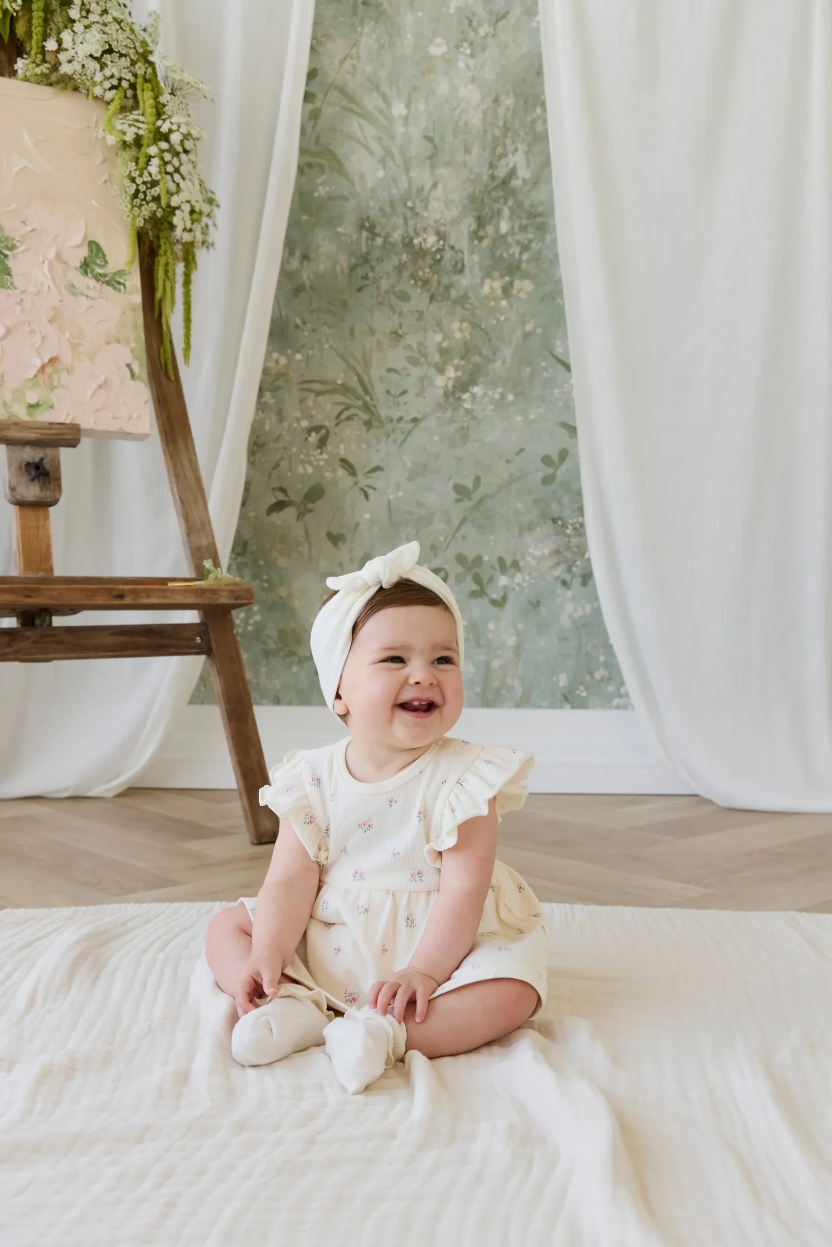 Organic Cotton Rib Elianna Playsuit - Emma Whisper