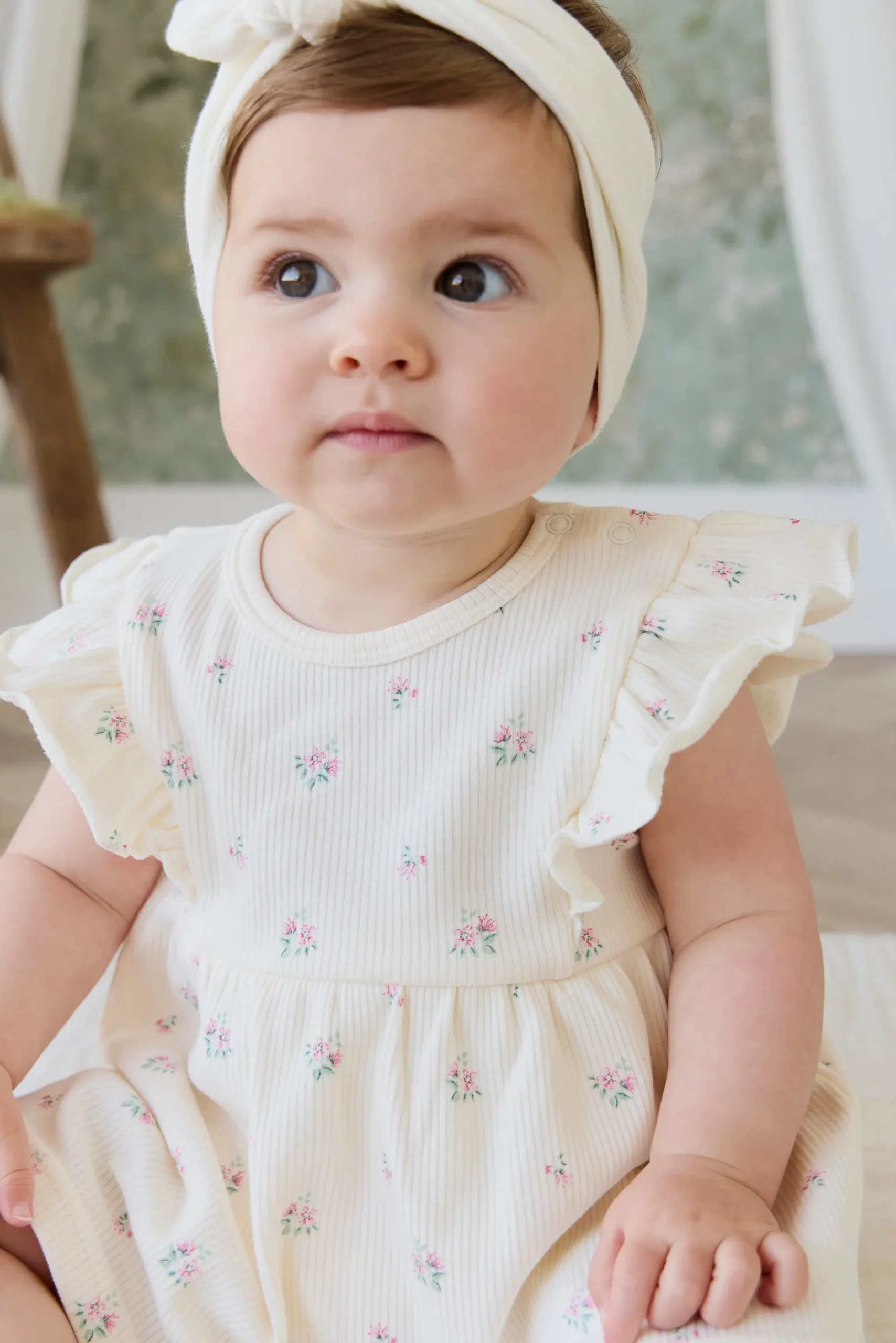 Organic Cotton Rib Elianna Playsuit - Emma Whisper