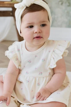 Organic Cotton Rib Elianna Playsuit - Emma Whisper