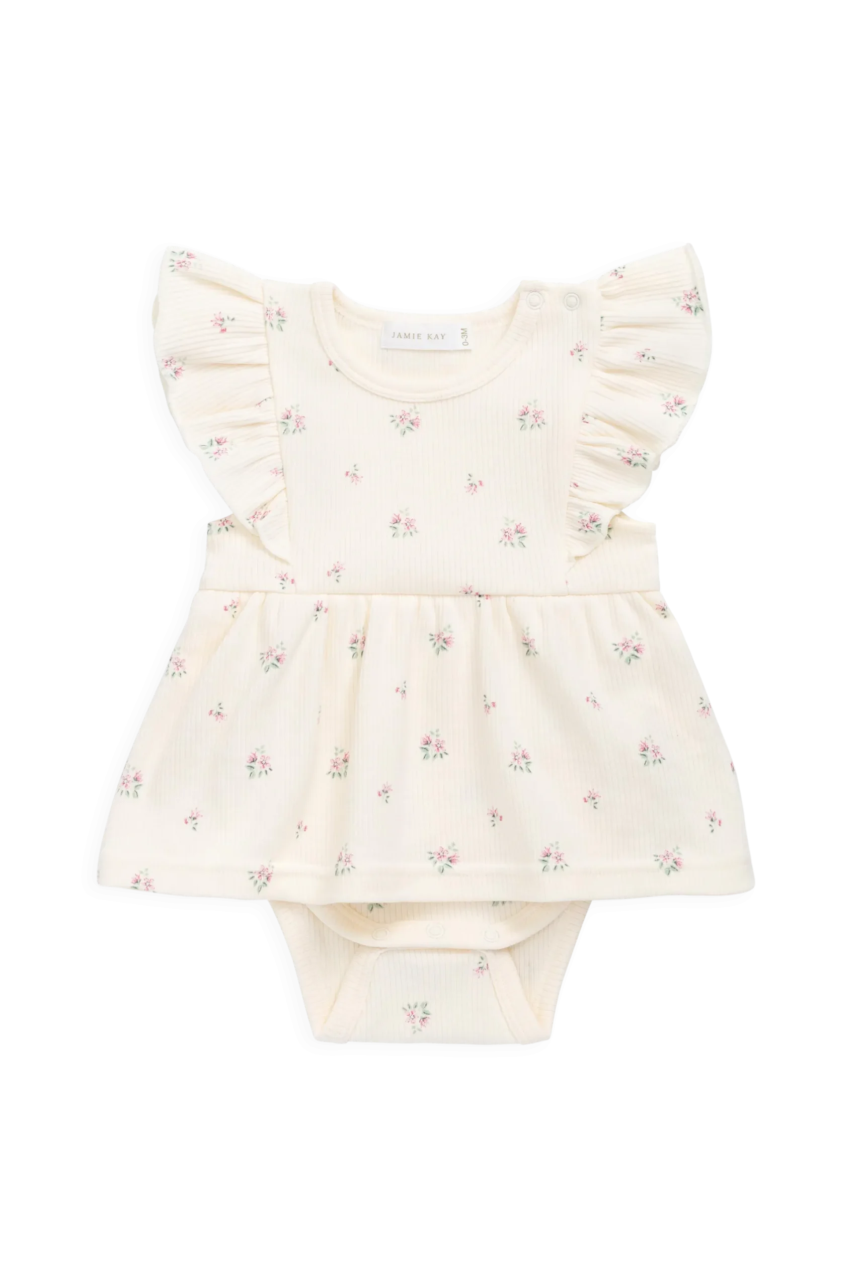 Organic Cotton Rib Elianna Playsuit - Emma Whisper