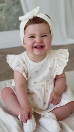 Organic Cotton Rib Elianna Playsuit - Emma Whisper