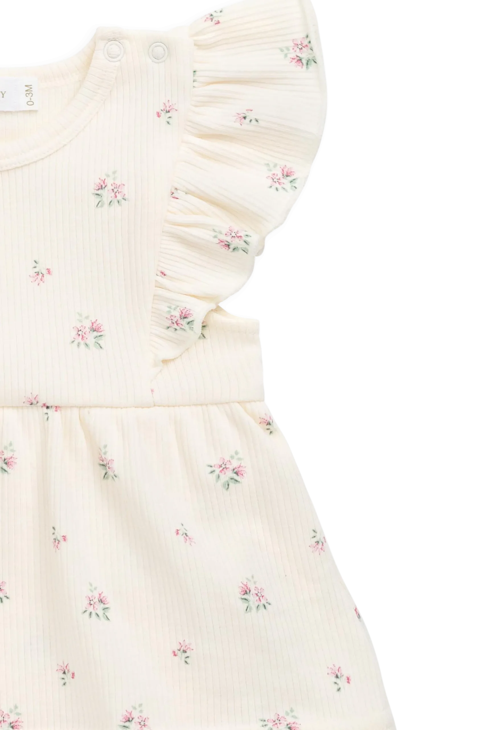 Organic Cotton Rib Elianna Playsuit - Emma Whisper