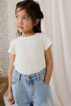 Organic Cotton Rib Helene Tee - Parchment