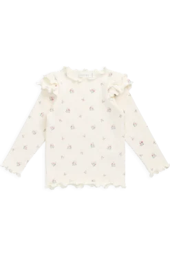 Organic Cotton Rib Winslet Top - Emma Whisper