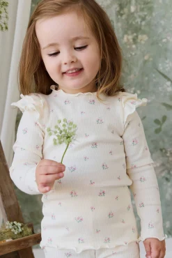 Organic Cotton Rib Winslet Top - Emma Whisper