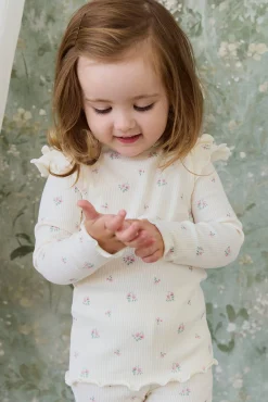 Organic Cotton Rib Winslet Top - Emma Whisper