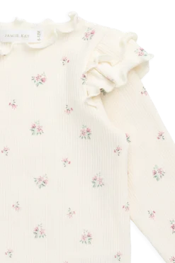 Organic Cotton Rib Winslet Top - Emma Whisper