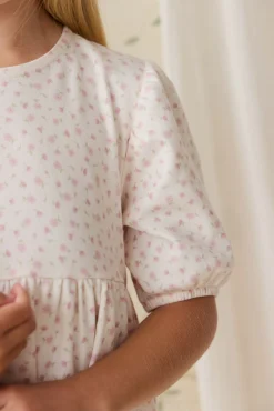 Organic Cotton Rosie Dress - Victoria Blush