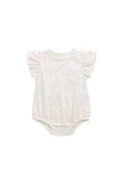 Organic Cotton Sage Onepiece - Posy Garden Pink
