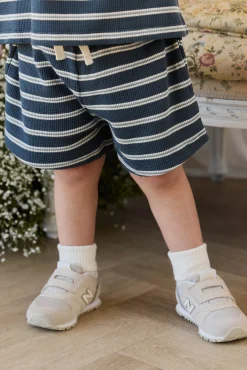 Organic Cotton Waffle Leith Short - Dreamer Stripe Captain