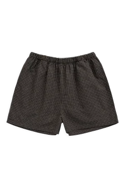 Organic Cotton Wilder Short - Basalt Grid