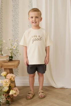 Organic Cotton Wilder Short - Basalt Grid