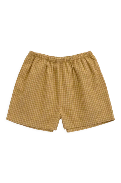Organic Cotton Wilder Short - Windowpane Check Buckwheat