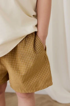 Organic Cotton Wilder Short - Windowpane Check Buckwheat