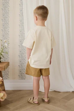 Organic Cotton Wilder Short - Windowpane Check Buckwheat
