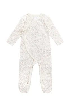 Organic Cotton Wrap Onepiece - Posy Garden Pink