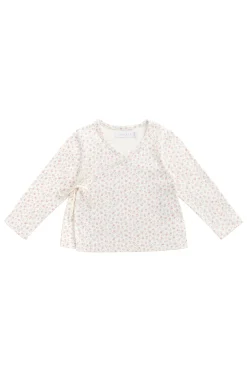 Organic Cotton Wrap Top - Posy Garden Pink