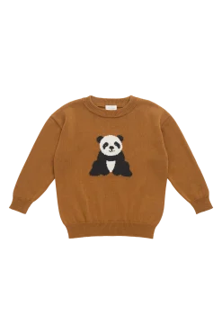 Panda Knit Jumper - Suede