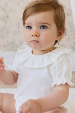 Pima Cotton Livvy Bodysuit-Parchment