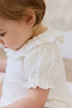 Pima Cotton Livvy Bodysuit-Parchment