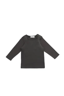 Pima Cotton Vinny Long Sleeve Top - Bistre