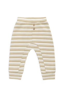 Pima Cotton Wesley Pant - Double Stripe Hay/Cloud